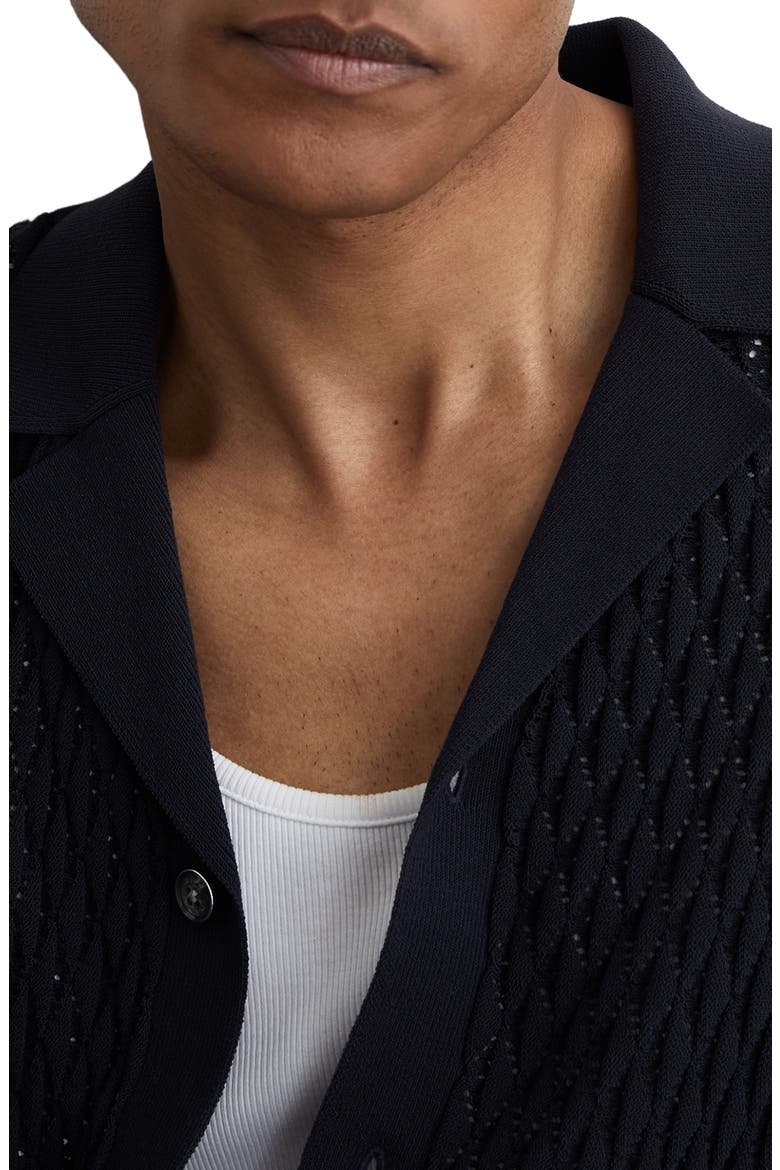 Bilsby Textured Knit Camp Shirt, Alternate, color, NAVY