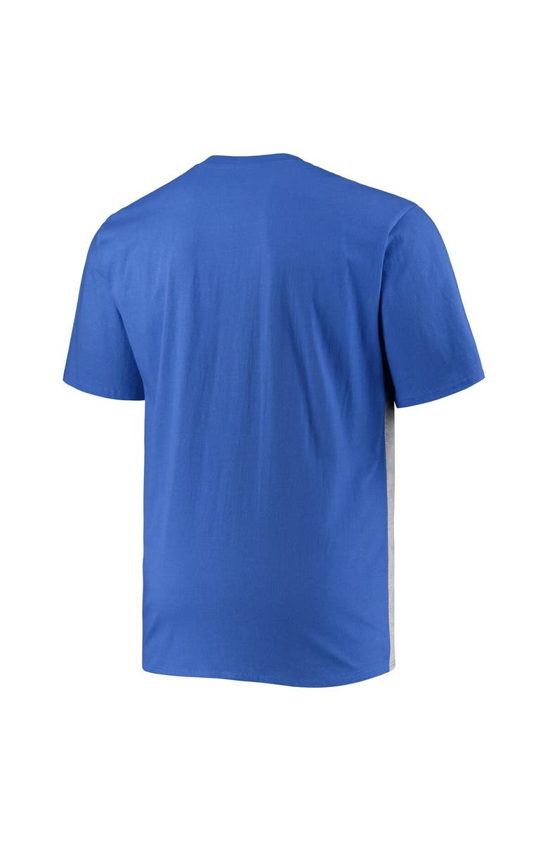 FANATICS Men's Fanatics Branded Royal/Heathered Gray Chicago Cubs Big & Tall Colorblock T-Shirt, Alternate, color, 