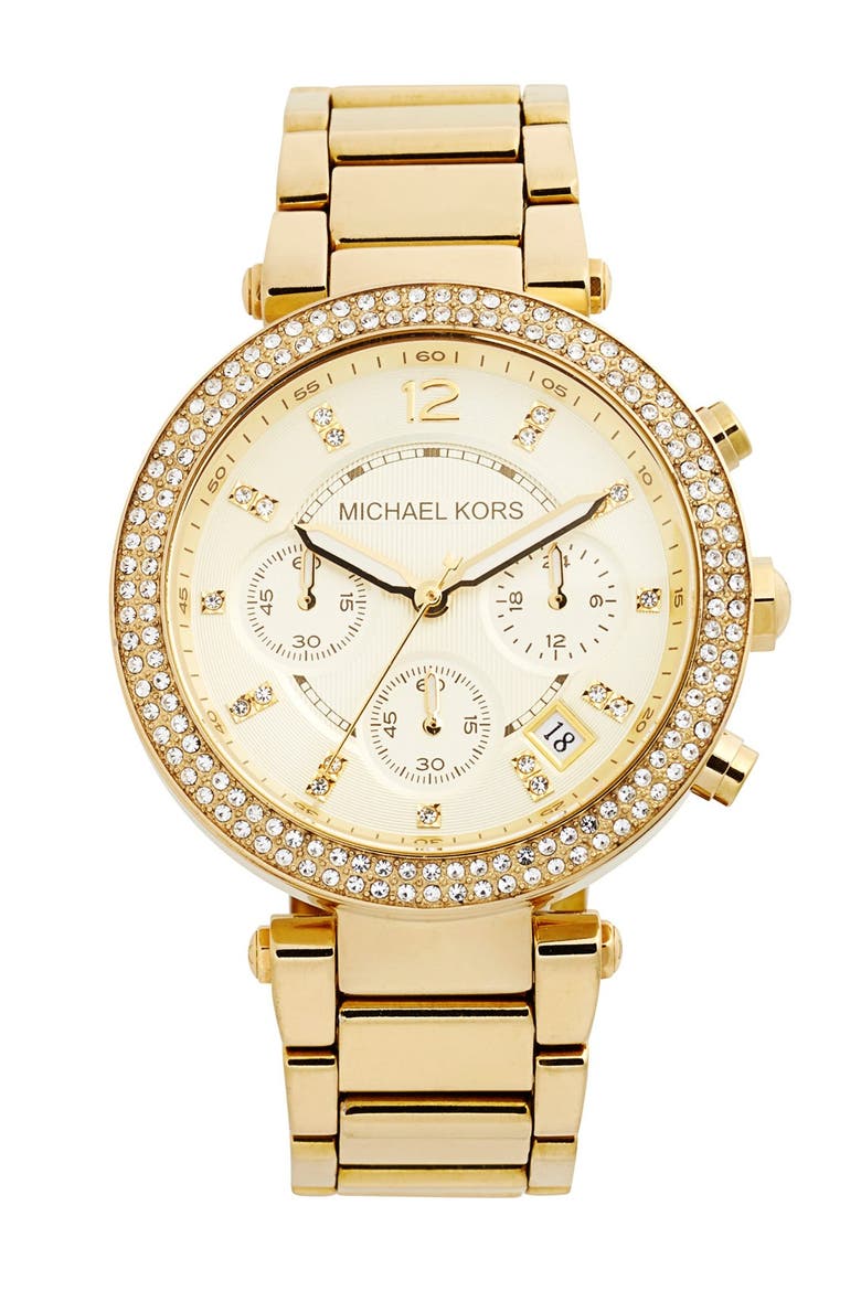 'Parker' Chronograph Bracelet Watch, 39mm, Main, color, GOLD