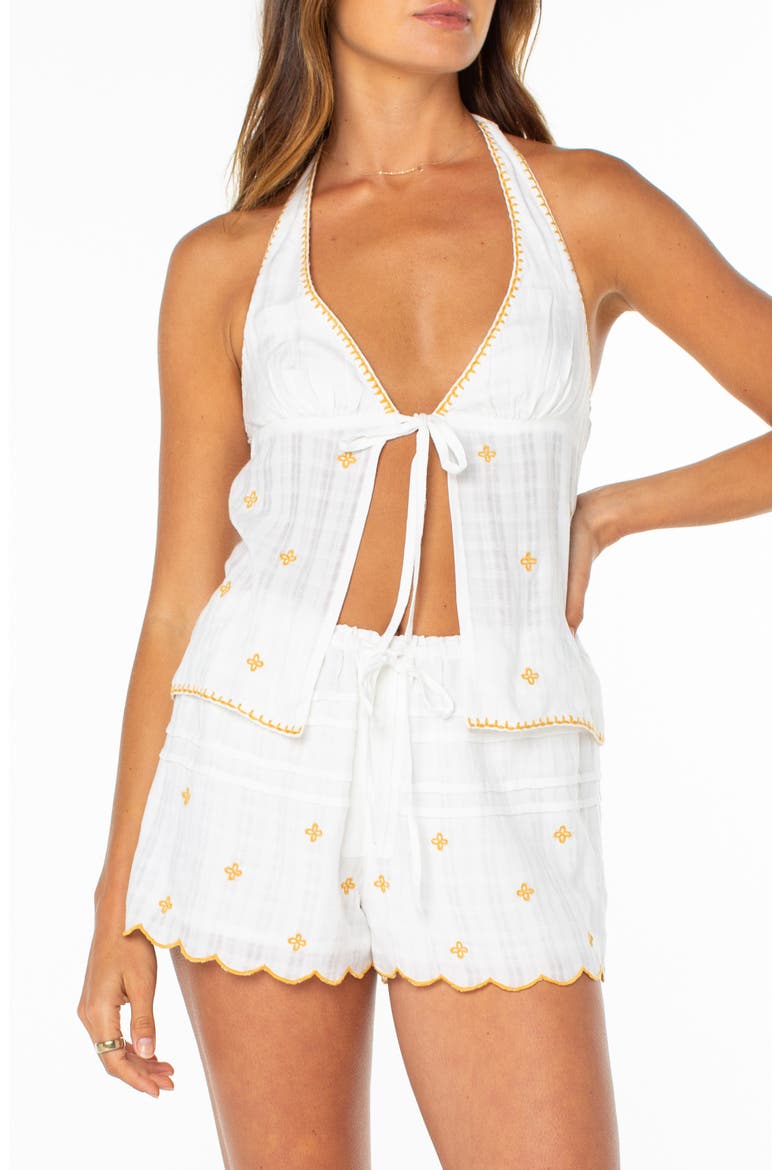 Full Bloom Halter Top, Main, color, CLOUD DANCER