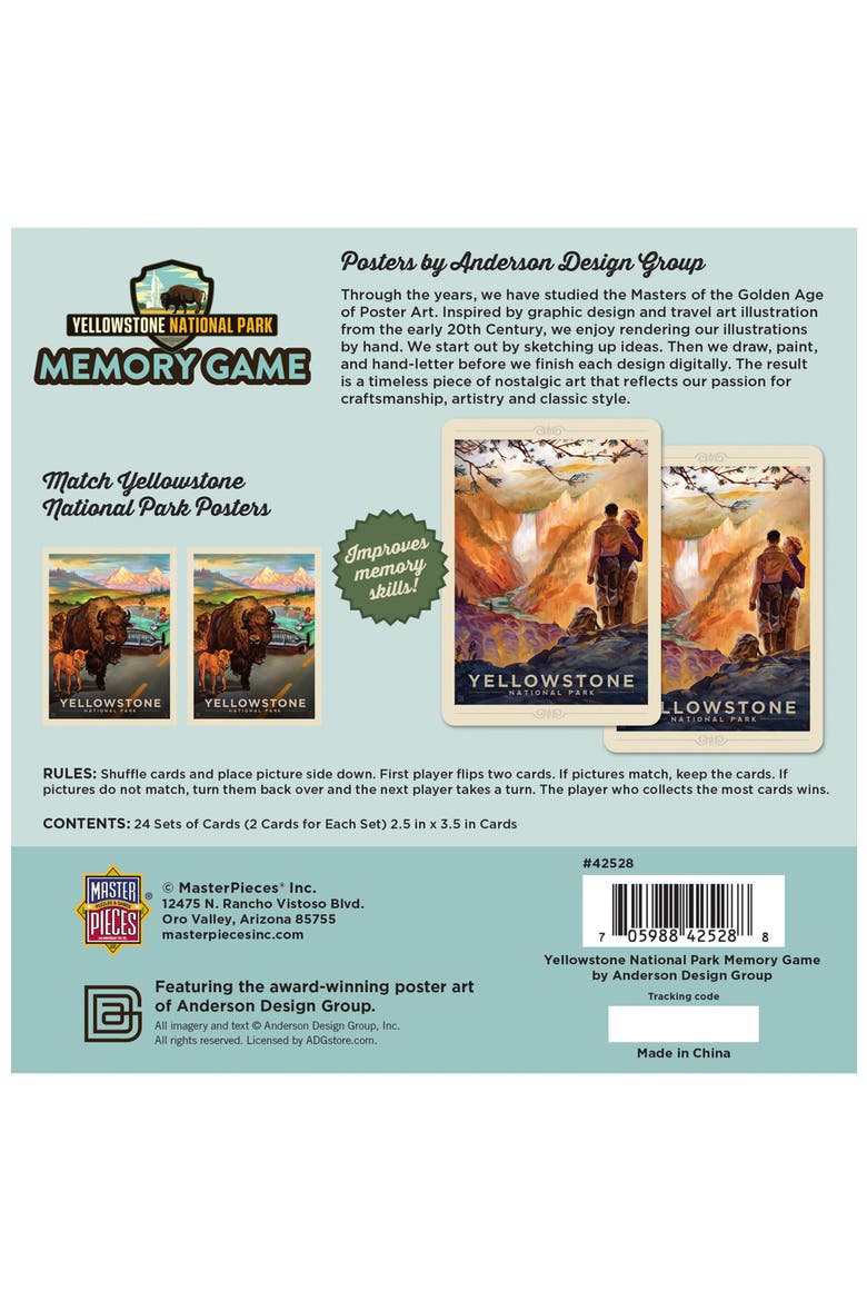 Yellowstone National Park Memory Game, Alternate, color, Multicolor