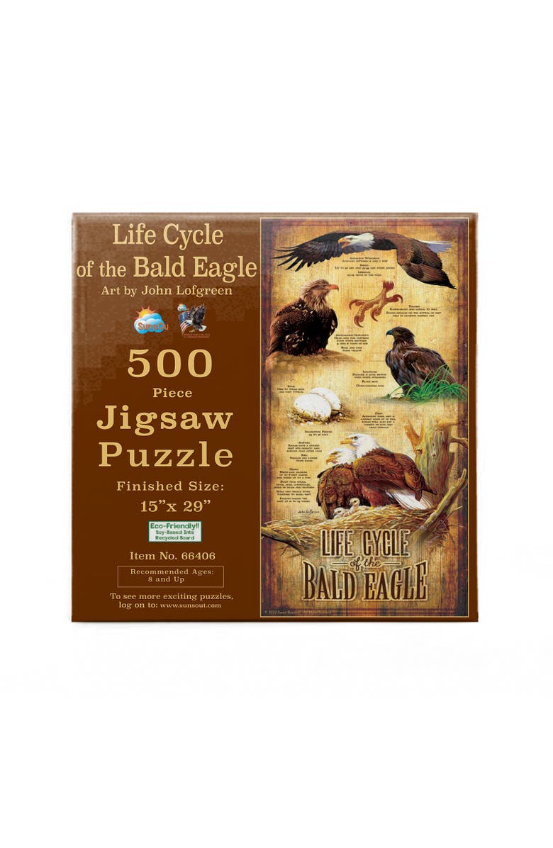 Sunsout Life Cycle of the Bald Eagle 500 piece Jigsaw Puzzle for Adults, Alternate, color, Multicolor