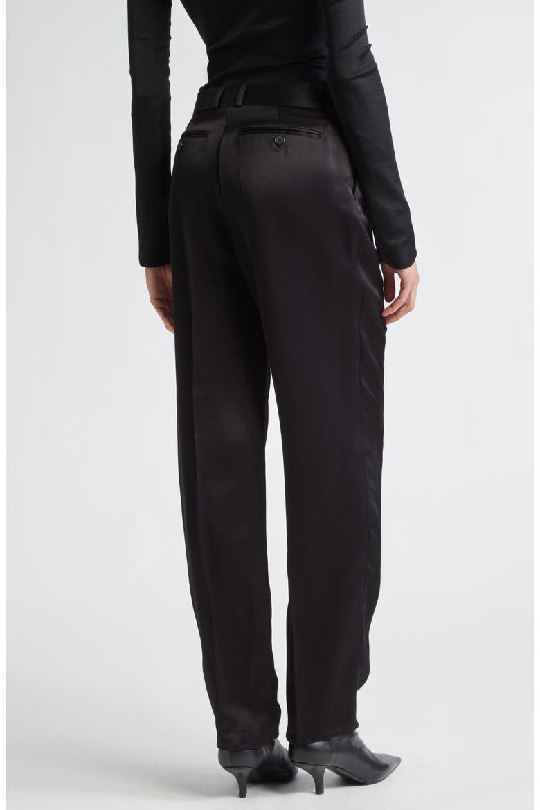 Satin Trousers, Alternate, color, BLACK