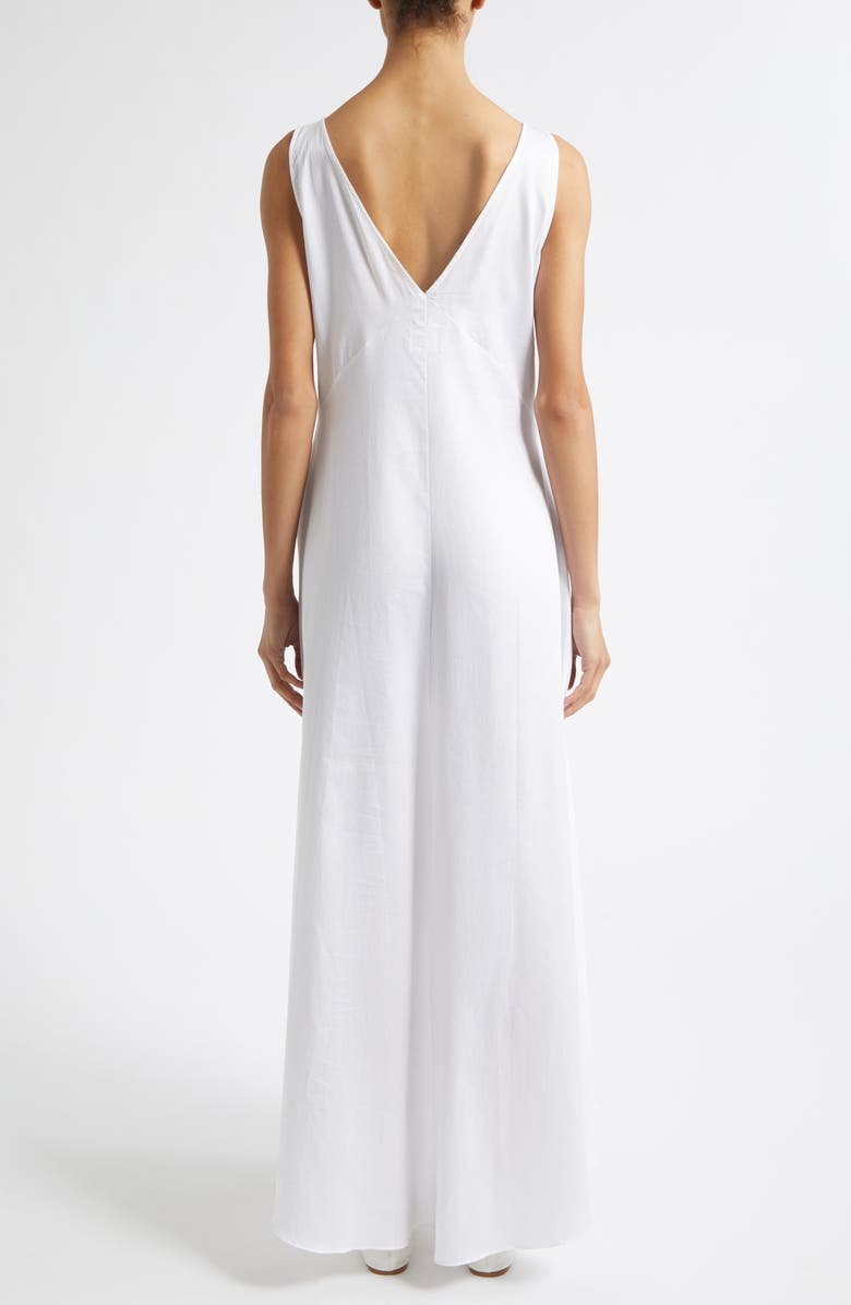 LESET Yoko V-Neck Maxi Dress, Alternate, color, White