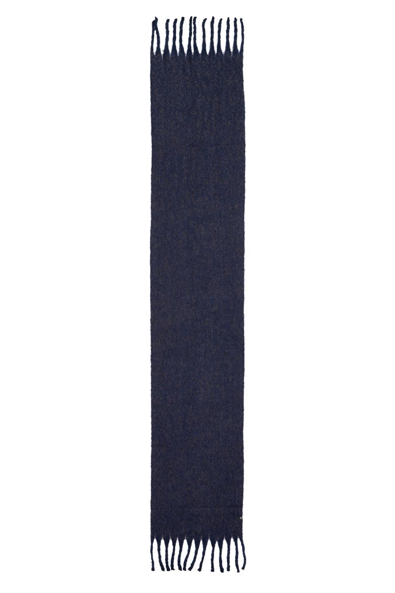 Solid Brushed Wrap Scarf, Alternate, color, NAVY PEACOAT