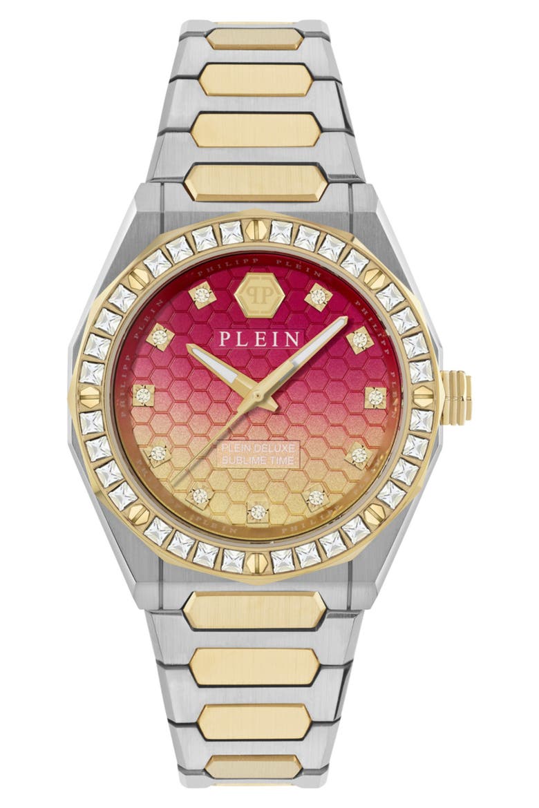 Plein Deluxe Two-Tone Bracelet Watch, 36mm, Main, color, TWO TONE
