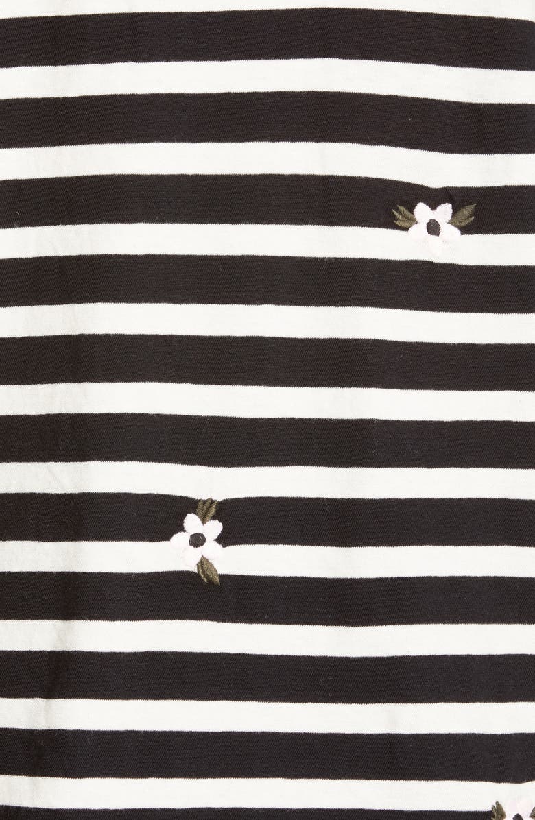 THE GREAT. The Boxy Crew Embroidered Tee, Alternate, color, 