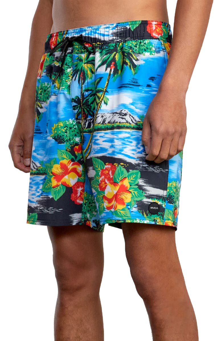 RVCA Tropical Print Board Shorts, Alternate, color, Mul-Multi