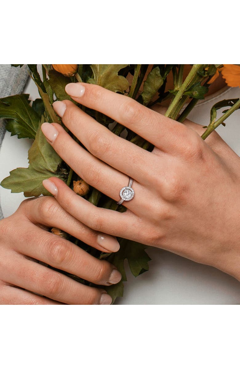 Julianna B. Lab-Grown Diamond Double Halo Ring 18k, Alternate, color, White Gold