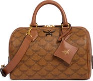 MCM Small Ella Lauretos Boston Coated Canvas Satchel