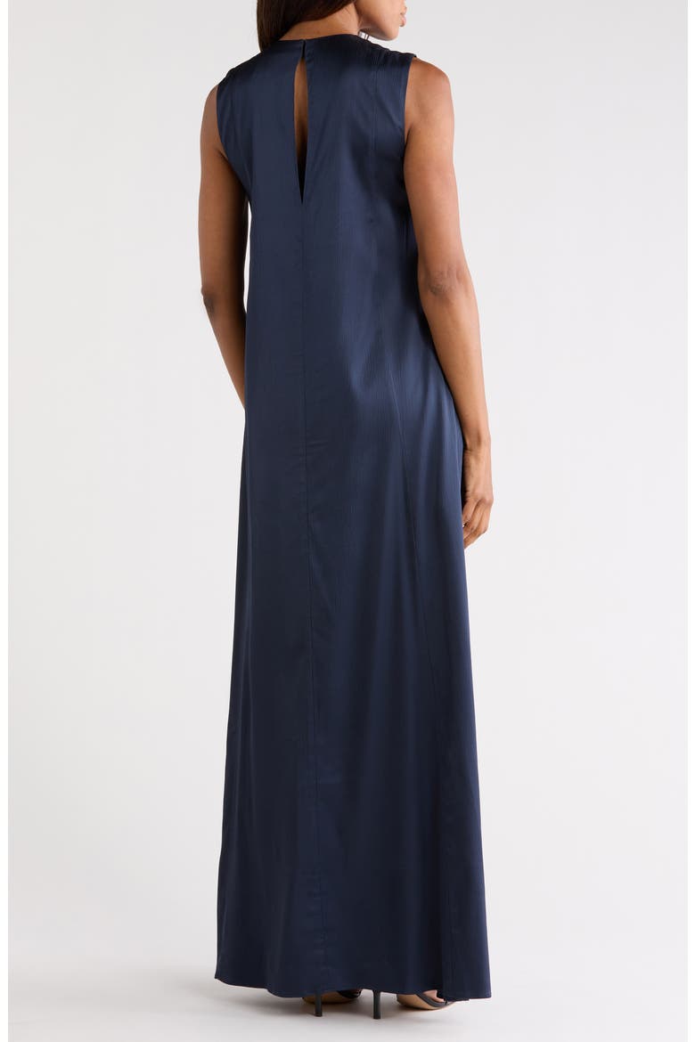 Capitol Sleeveless Hammered Satin Gown, Alternate, color, PARISIAN NIGHT