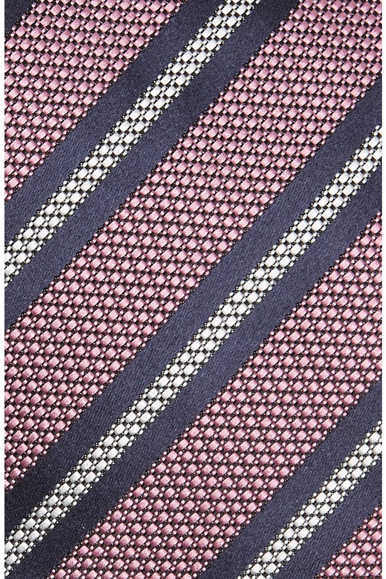 Stripe Silk Tie, Alternate, color, PINK