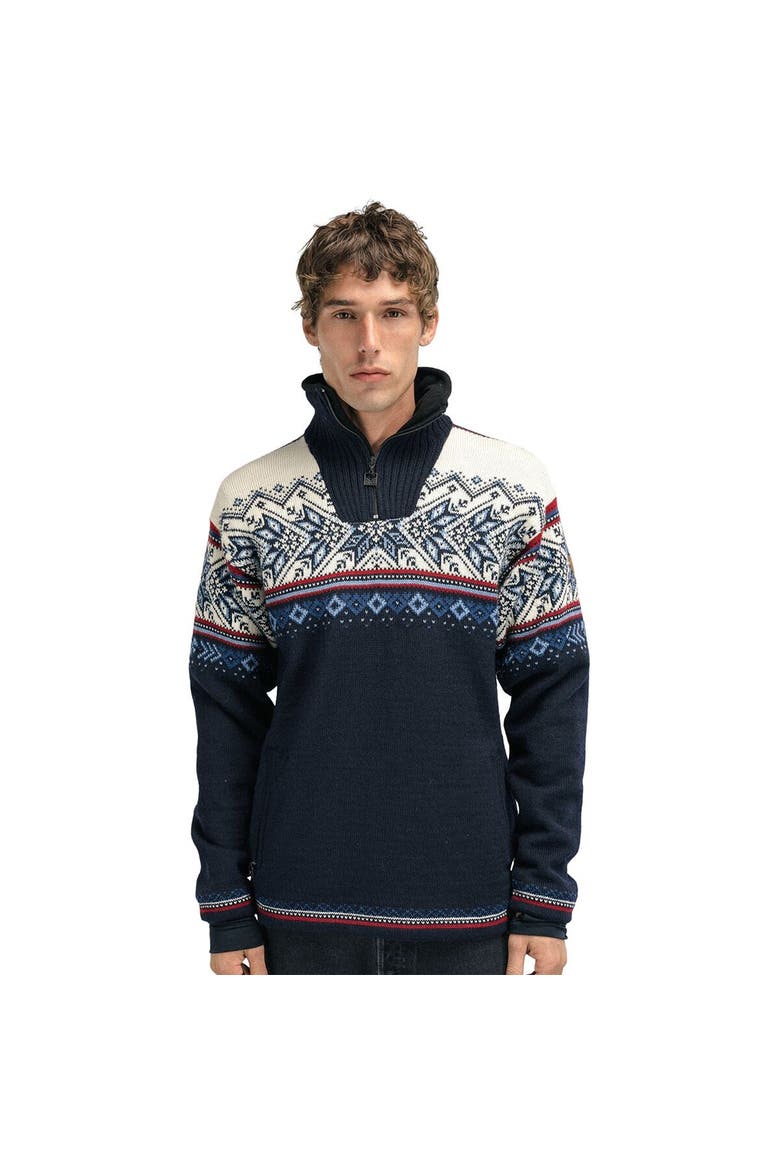 Men's Vail Weatherproof Sweater, Main, color, Navy Red/Off White/Indigo Blue