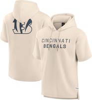FANATICS Men's Fanatics Cream Cincinnati Bengals Elements Future Ground Lettering Short Sleeve Pullover Hoodie