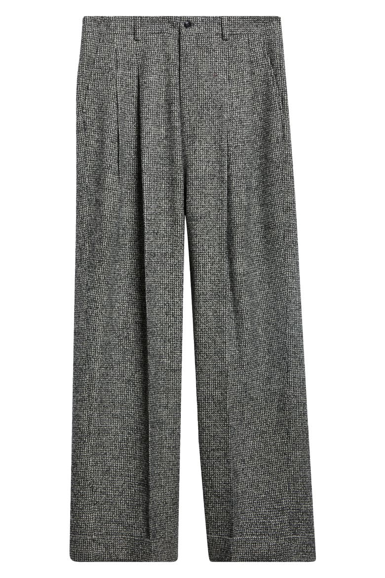 Houndstooth Pleated Wide Leg Trousers, Main, color, FANTASIA