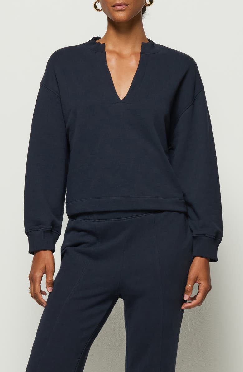 Nation LTD Jessi Split Neck Sweatshirt, Main, color, Night Sky