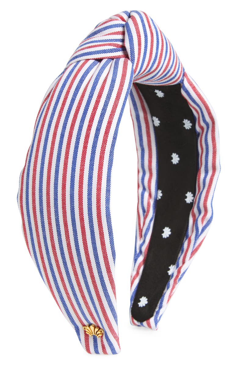 Lele Sadoughi Knot Stripe Headband, Main, color, 