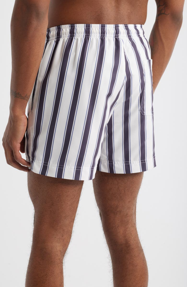 PacSun Mandarin Coal Stripe Swim Trunks, Alternate, color, 