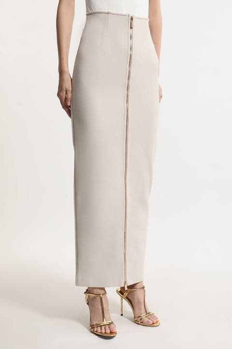 Figure Form Zip Maxi Skirt