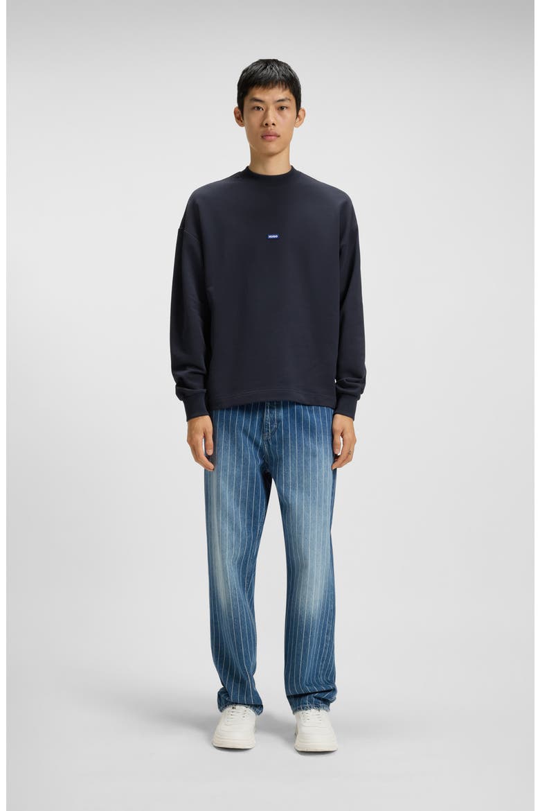 Nedro Cotton French Terry Sweatshirt, Alternate, color, NAVY