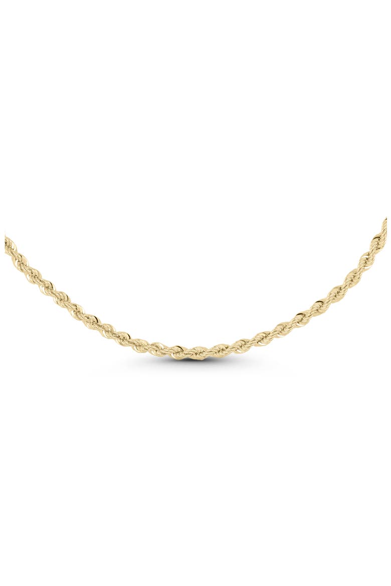 14k Gold 3mm Rope Chain Necklace, Alternate, color, 14K YELLOW GOLD