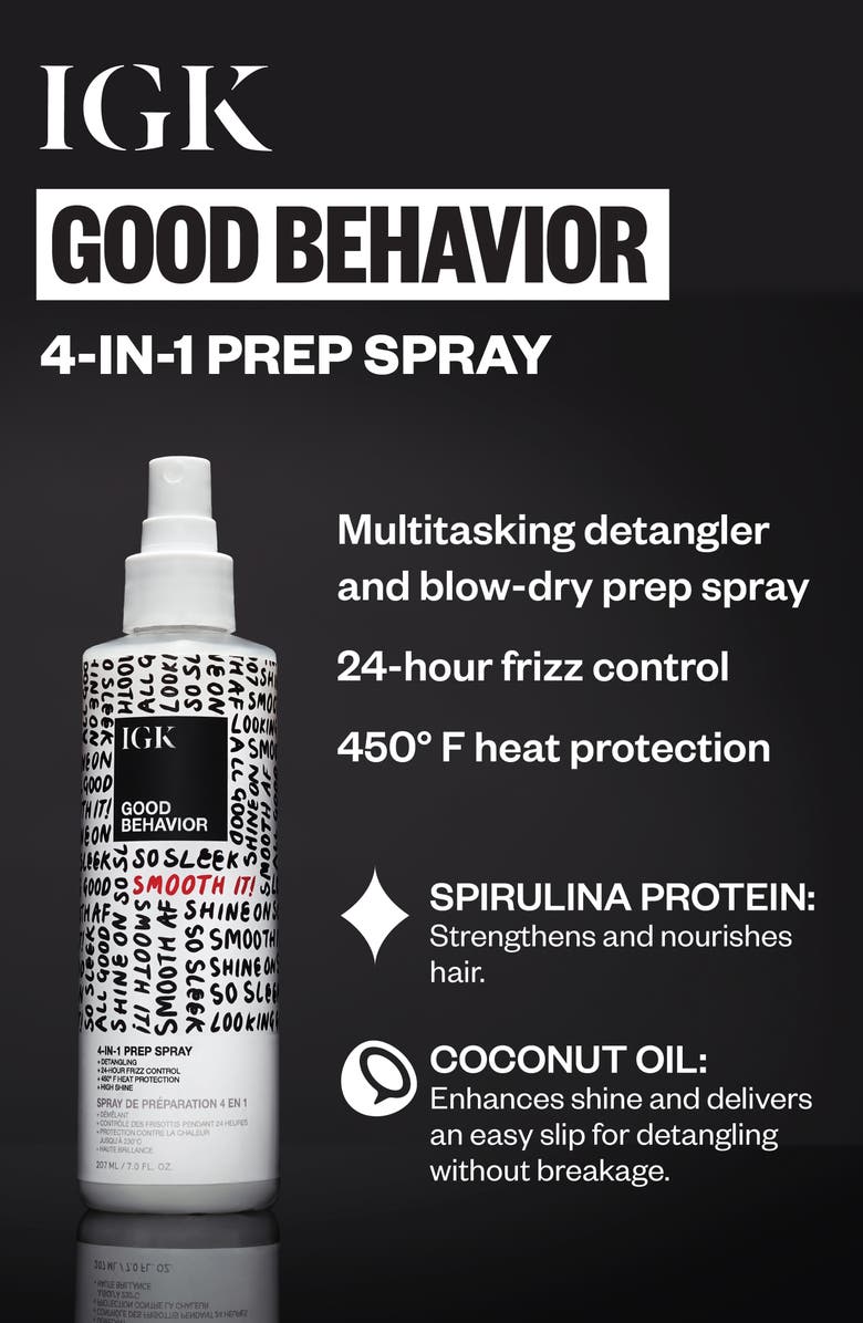 IGK Good Behavior 4-in-1 Prep Spray, Alternate, color,