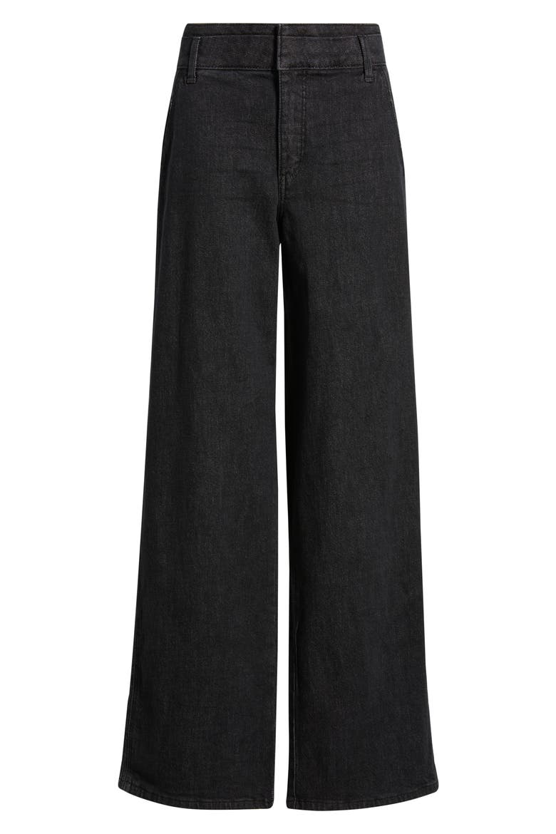 Skyrise Double Waistband Wide Leg Jeans, Alternate, color, WASHED BLACK ARTISANAL