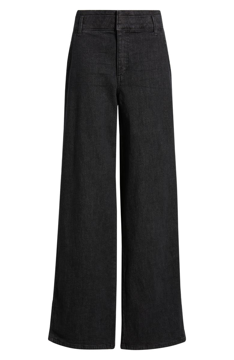 Wit & Wisdom Skyrise Double Waistband Wide Leg Jeans, Alternate, color, Washed Black Artisanal