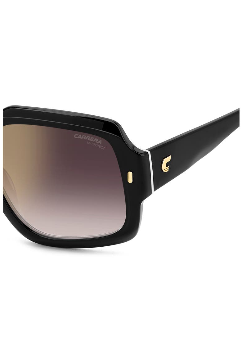 56mm Gradient Square Sunglasses, Alternate, color, BLACK WHITE/ GDSP BURSF