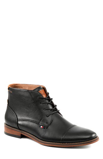 Tommy Hilfiger Blaze Lace Cap Toe Boot In Black