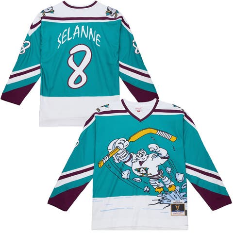 Men's Mitchell & Ness Teemu Selanne Teal Anaheim Ducks 1995-96 Power Play Jersey