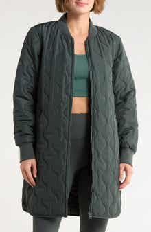 Z by Zella Longline Quilted Jacket