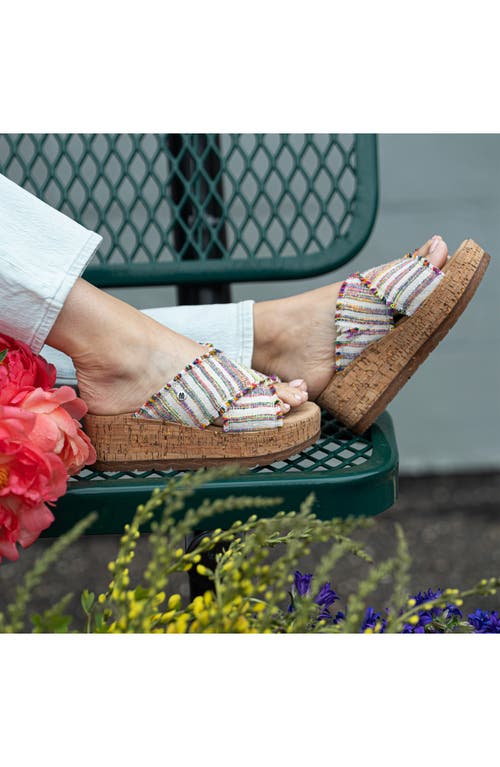 Minnetonka Posey Wedge Sandal In Fiesta Stripe