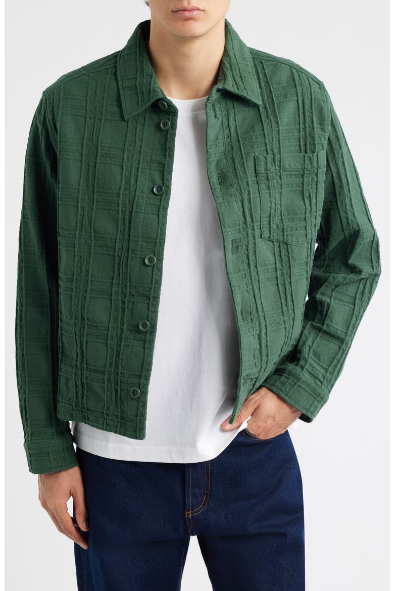 Canyon Heavyweight Check Overshirt, Main, color, FOREST