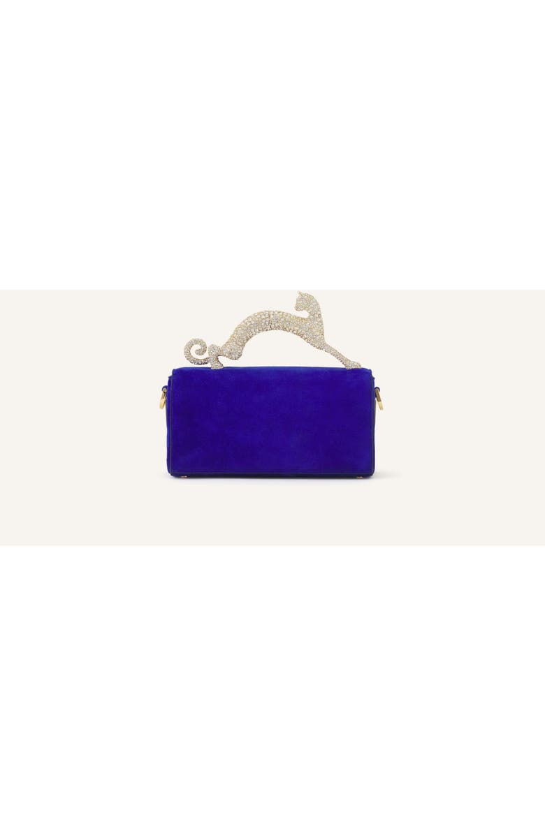 Lanvin Nano Pencil Cat Leather Bag, Alternate, color, Electric Blue/Dark Blue