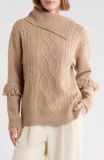 Fringe Cable Knit Sweater