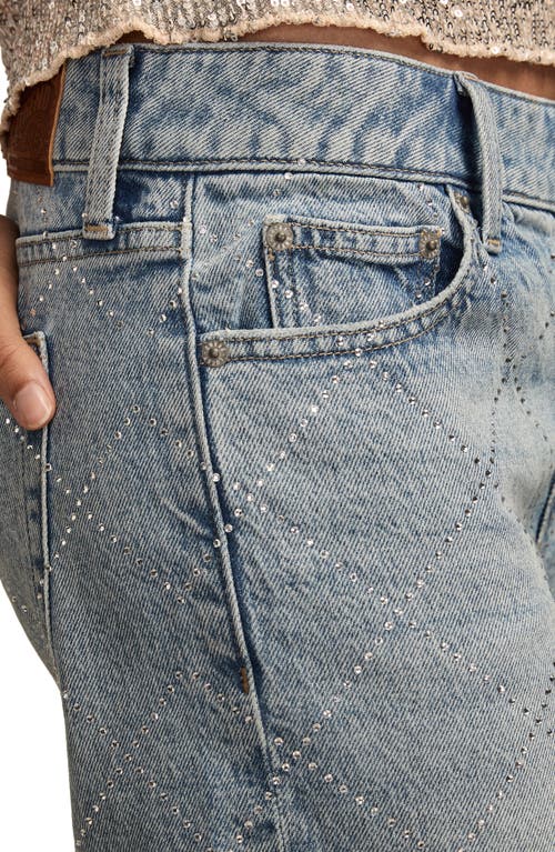 Lucky Brand Lucky Legend Rhinestone Baggy Jeans In Blue
