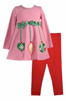 Bonnie Jean Kids' Hanging Ornaments Tunic & Leggings Set