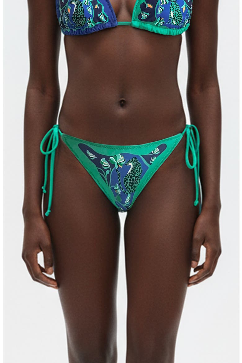 Verdant Wild Reversible Tie Side Bottom, Alternate, color, Blue