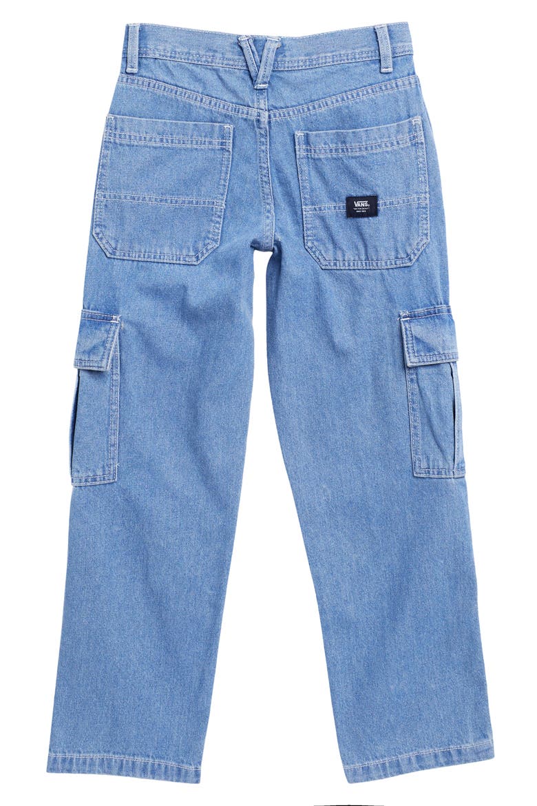 Kids' Service Cargo Jeans, Alternate, color, STONEWASH BLUE