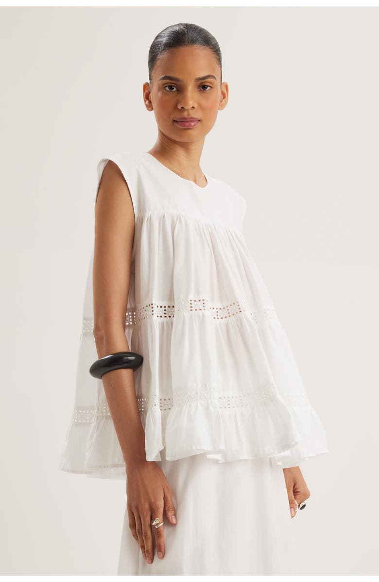 Merlette Quai Top, Alternate, color, White