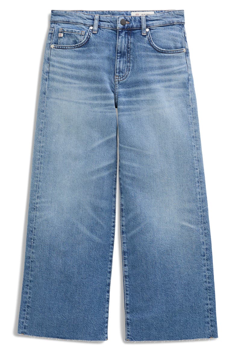 Saige Raw Hem Ankle Wide Leg Jeans, Alternate, color, 17 YEARS DUET