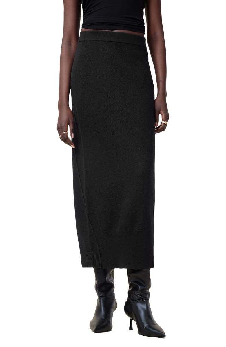 AllSaints Antonia Merino Wool Skirt, Main, color, 