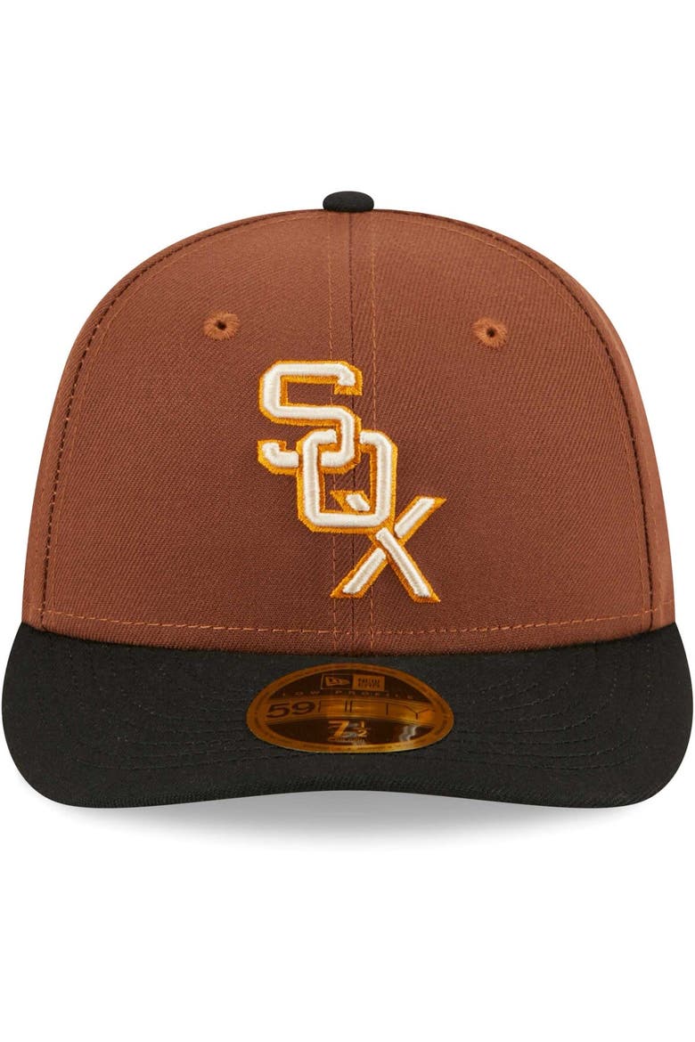 Men's New Era Brown Chicago White Sox Tiramisu Low Profile 59FIFTY Fitted Hat, Alternate, color, Brown