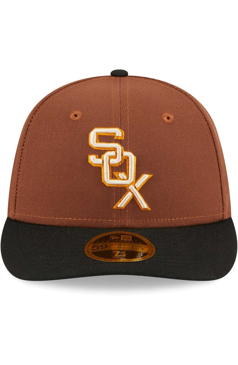 New Era Men's New Era Brown Chicago White Sox Tiramisu Low Profile 59FIFTY Fitted Hat, Alternate, color,