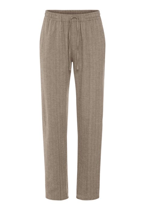Woolen Luxury Cotton Blend Flannel Drawstring Pants