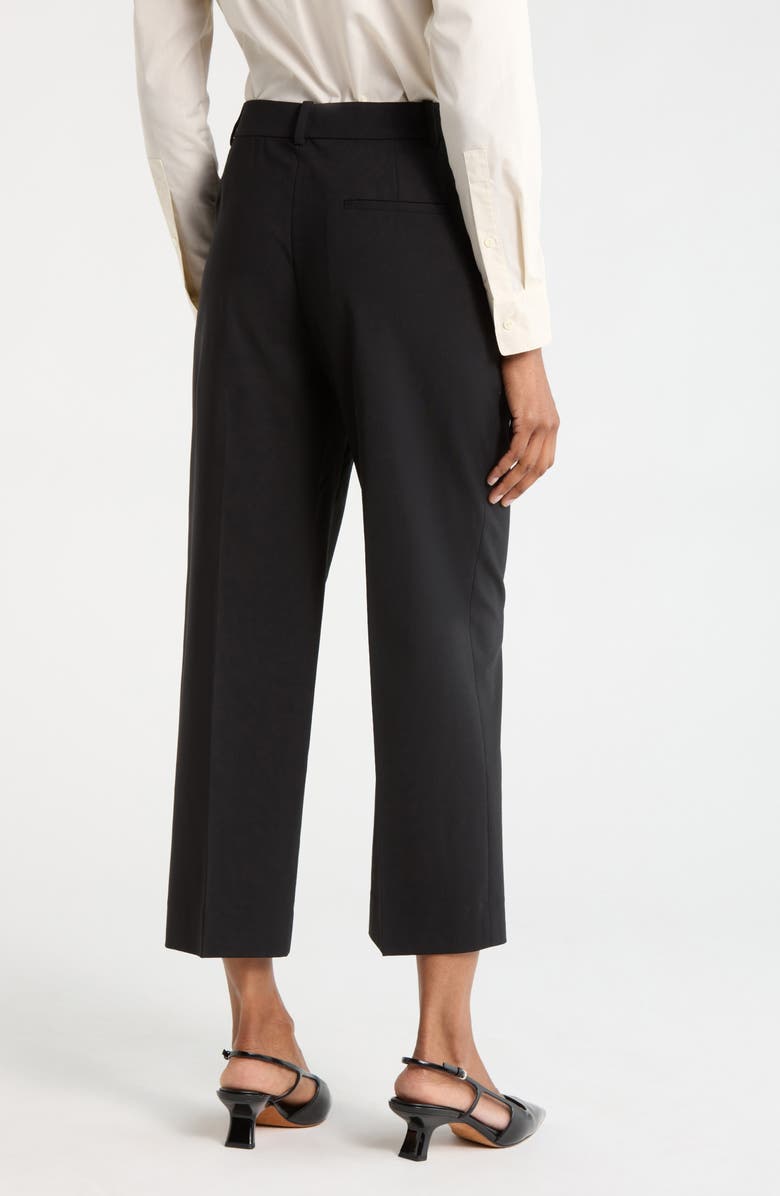 Theory High Waist Straight Leg Pants, Alternate, color, Black