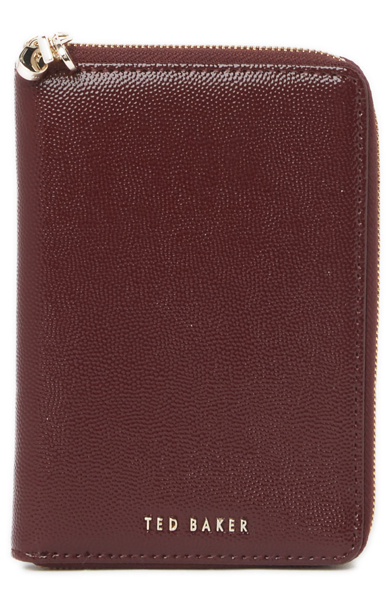 Ted Baker London Ted Baker Olar Mini Charm Leather Wallet, Main, color, 