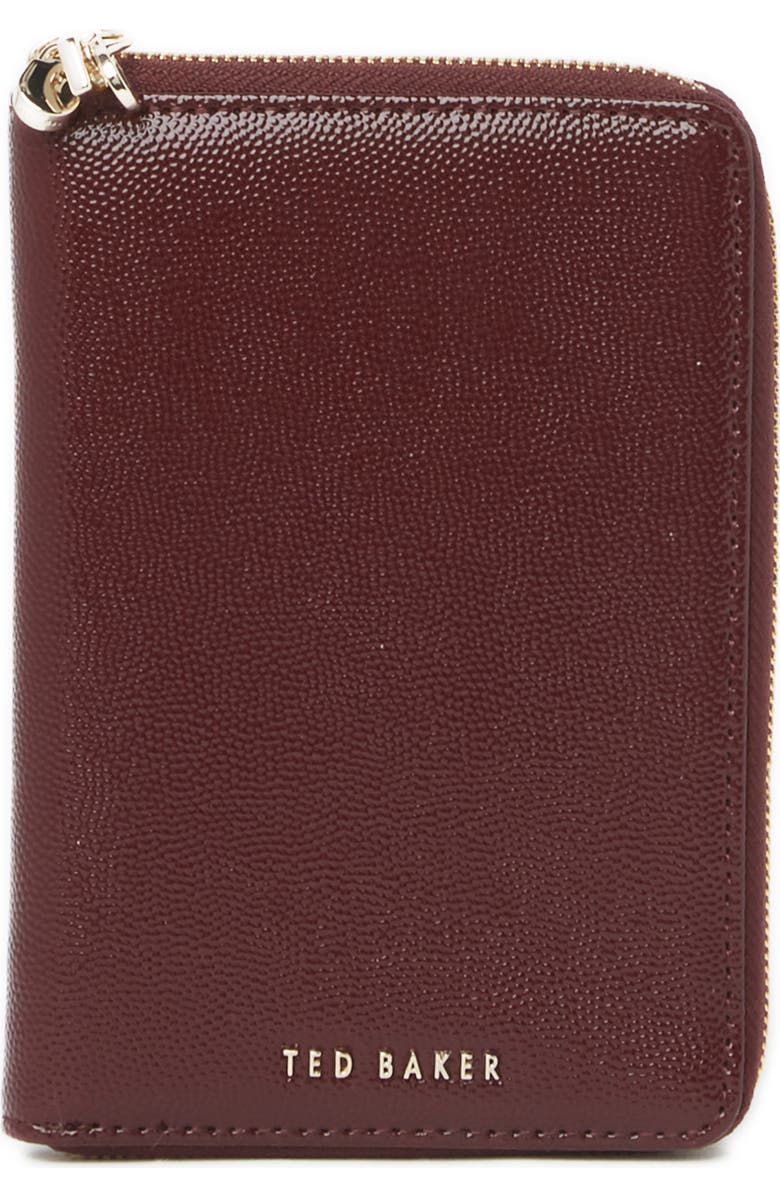 Ted Baker London Ted Baker Olar Mini Charm Leather Wallet, Main, color,