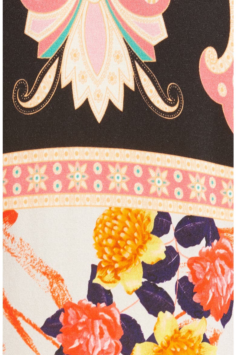 Floral Print Silk Blend Sweater, Alternate, color, GREEN